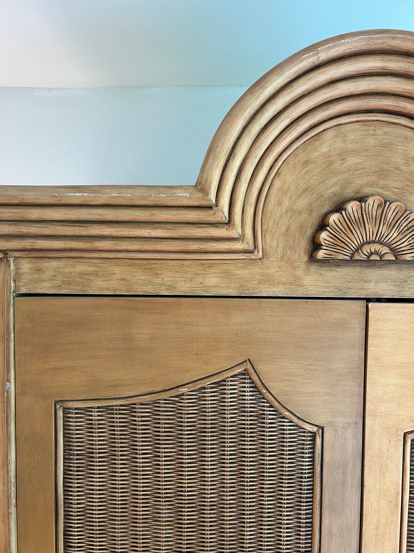 - Timber & Wicker Armoire