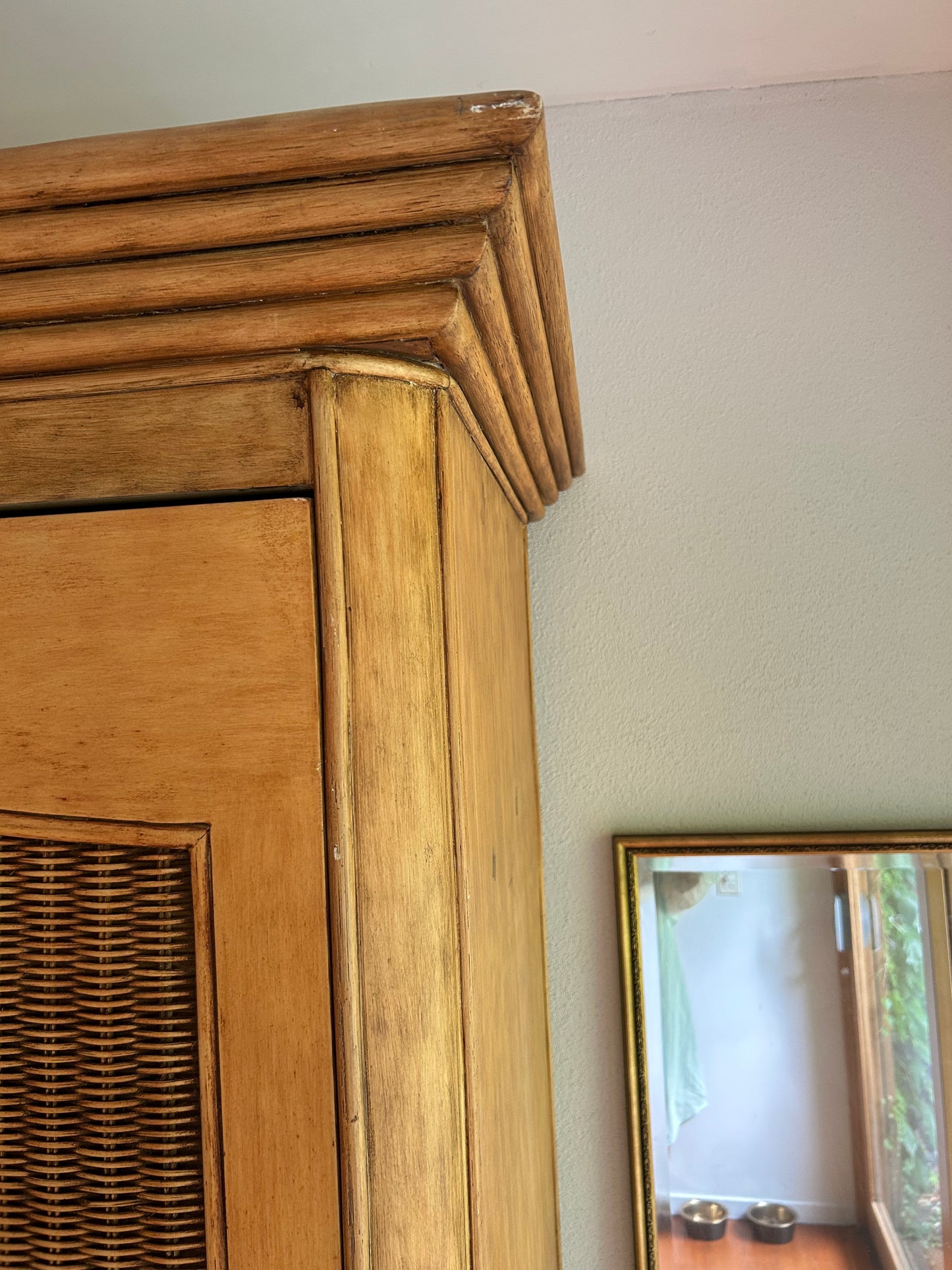 - Timber & Wicker Armoire