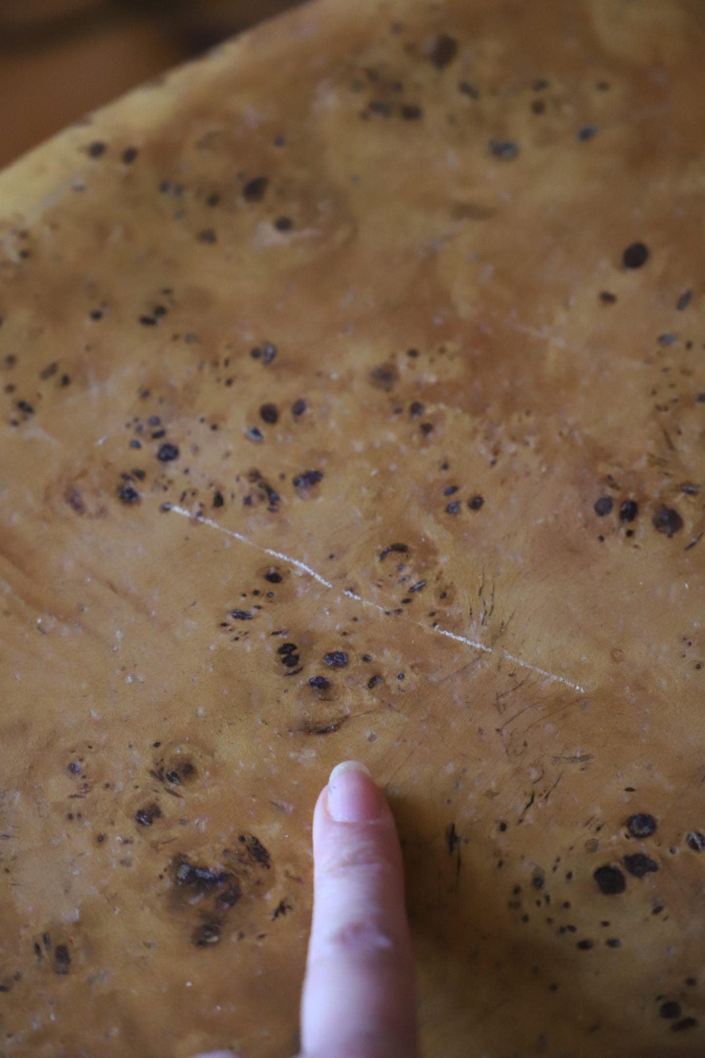 Burl Veneer Low Line Deco Dresser