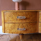 Burl Veneer Low Line Deco Dresser