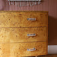 Burl Veneer Tallboy Deco Dresser