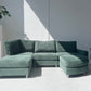- Five Piece Evergreen Bouclé Modular Sofa Set