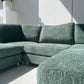 - Five Piece Evergreen Bouclé Modular Sofa Set