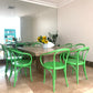 - Large Square Travertine Dining Table