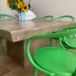 - Large Square Travertine Dining Table