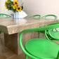 - Large Square Travertine Dining Table