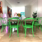 - Large Square Travertine Dining Table