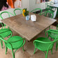 - Large Square Travertine Dining Table