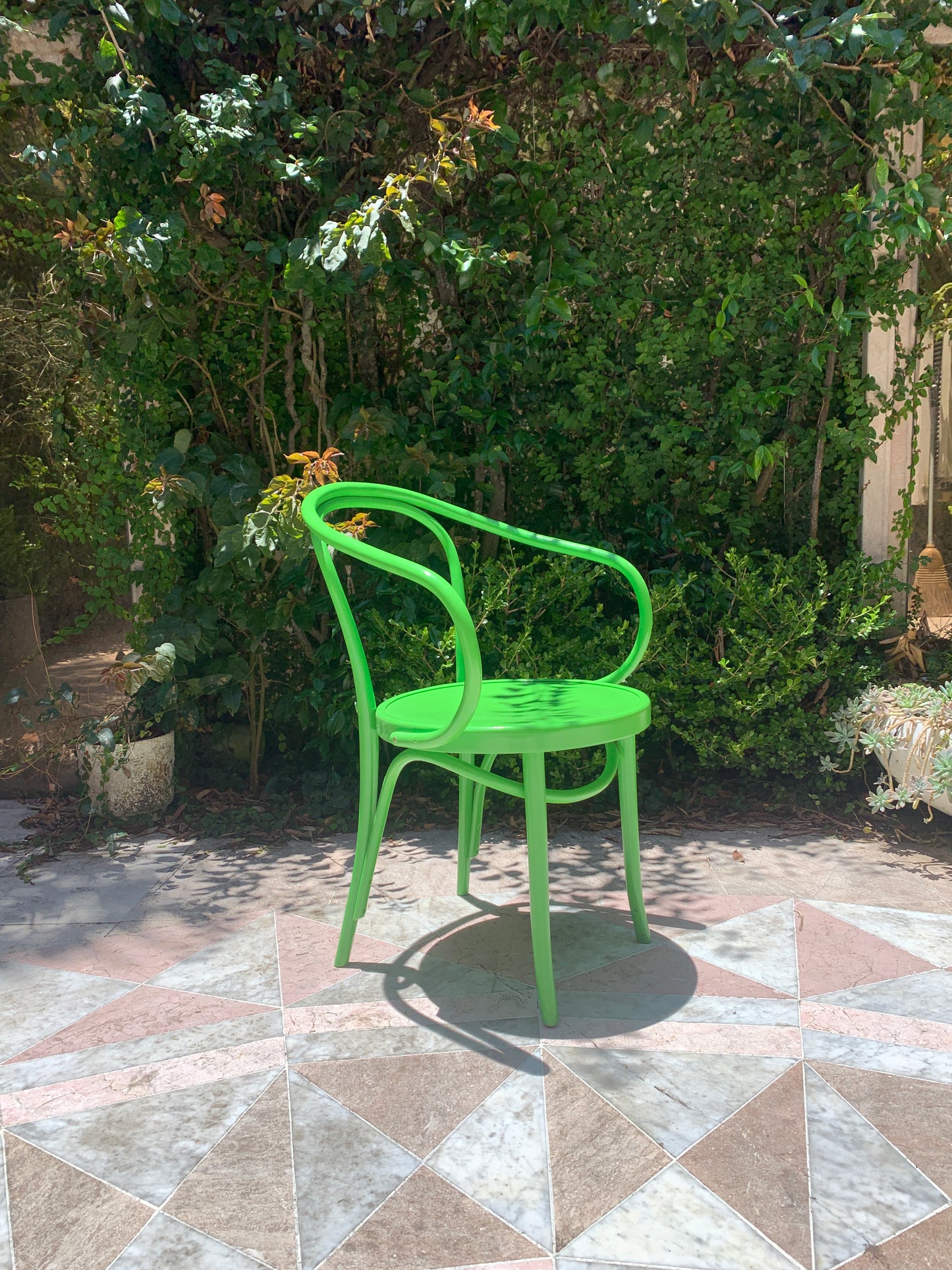 - Set of Six Green Thonet Le Corbusier Chairs