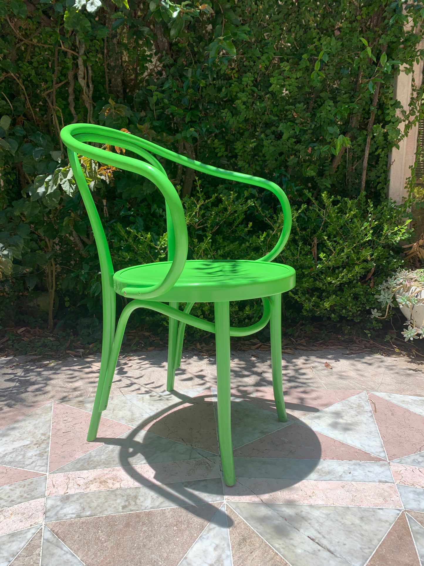 - Set of Six Green Thonet Le Corbusier Chairs