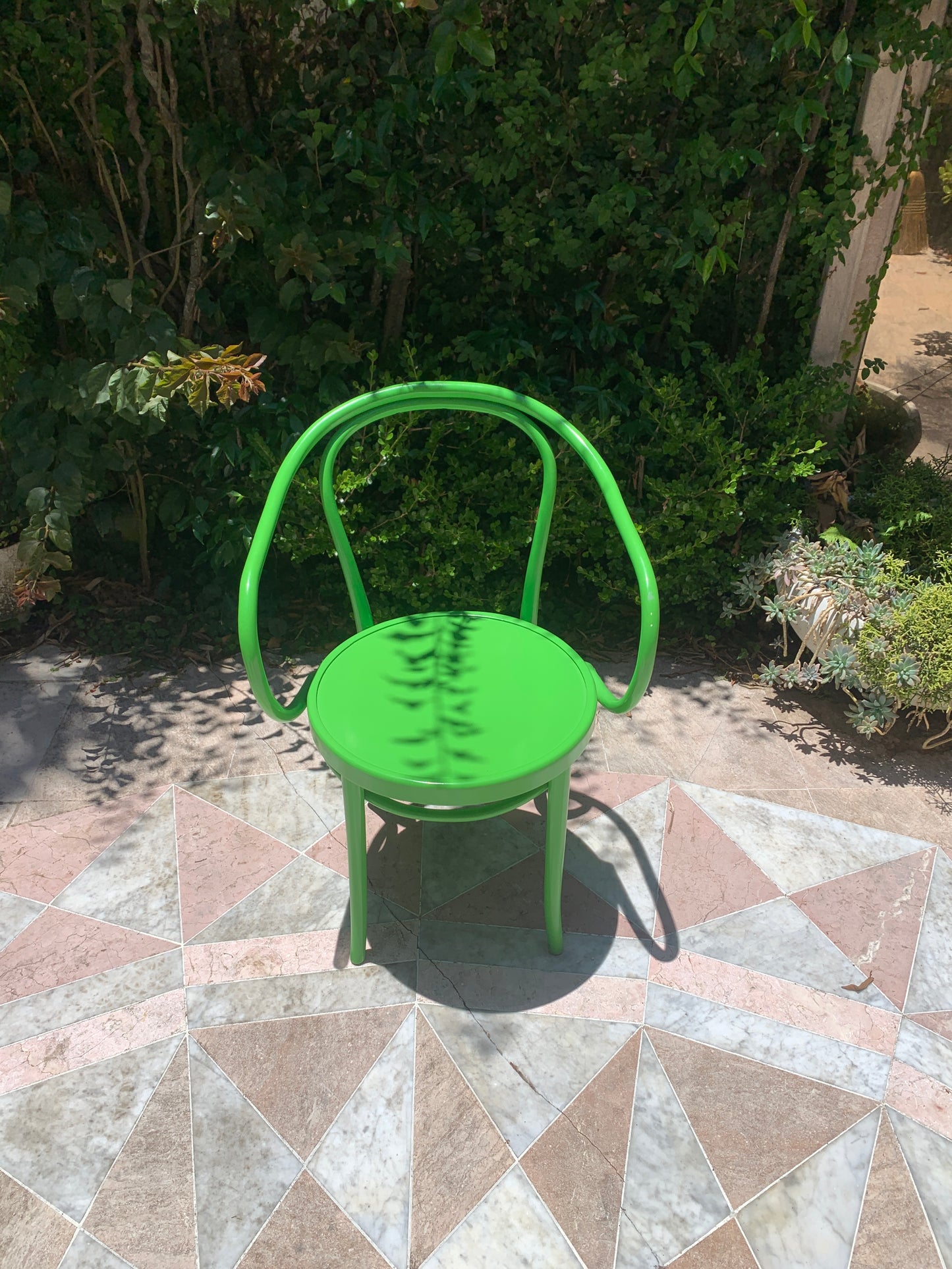 - Set of Six Green Thonet Le Corbusier Chairs