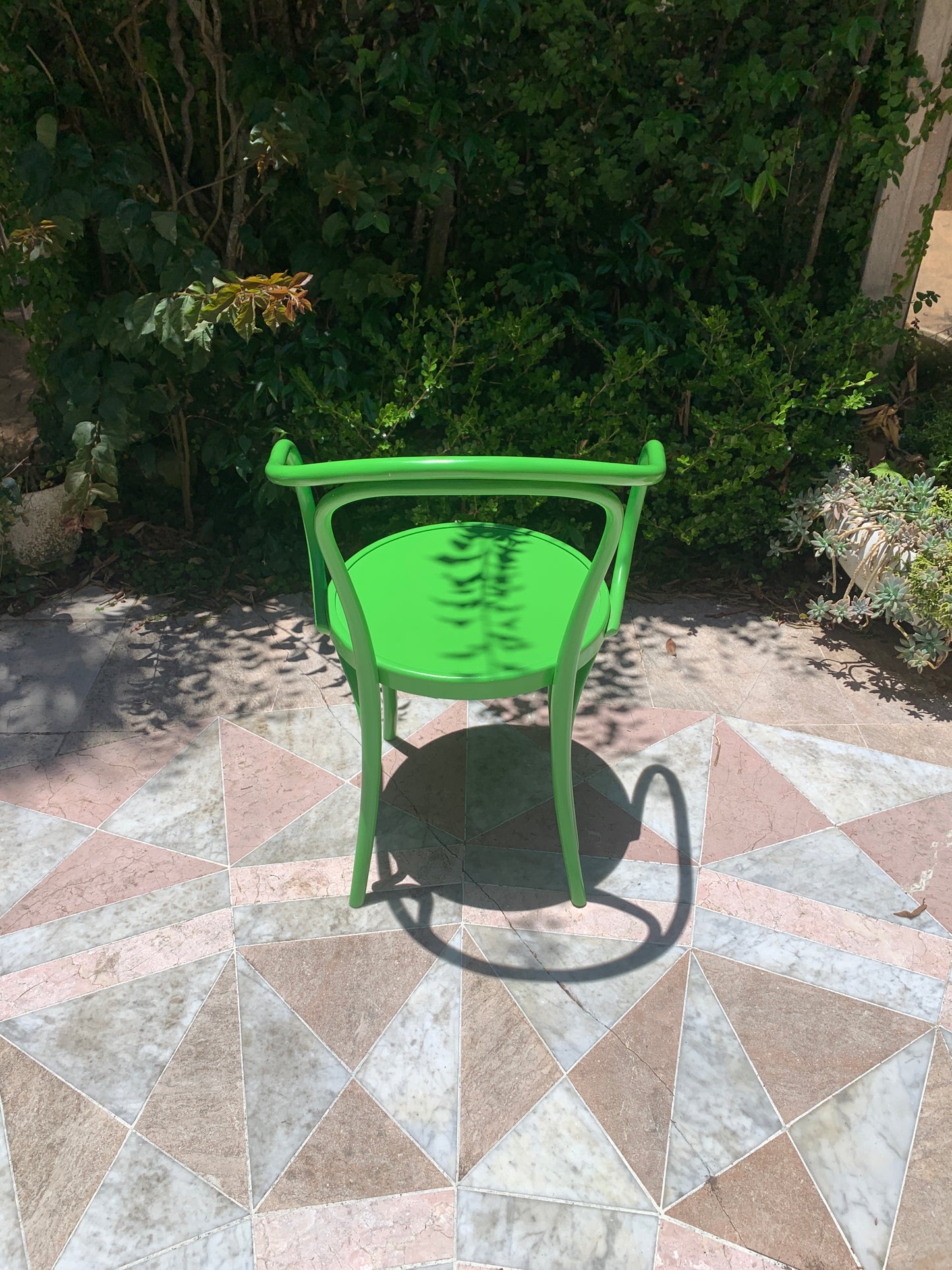 - Set of Six Green Thonet Le Corbusier Chairs