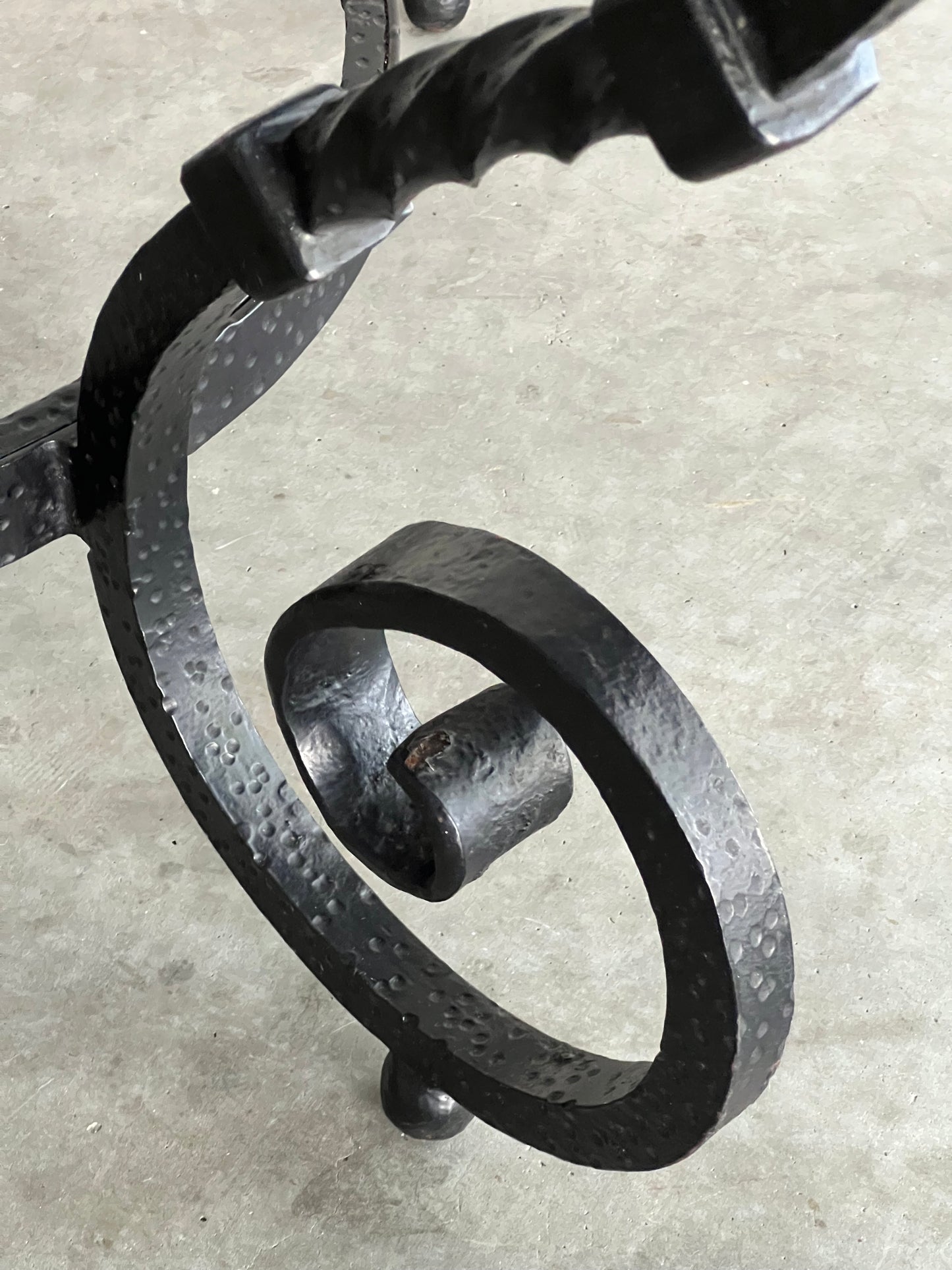 Italian Wrought Iron & Glass Dining Table by Casa Padrino