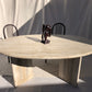 Vintage Oval Travertine Dining Table