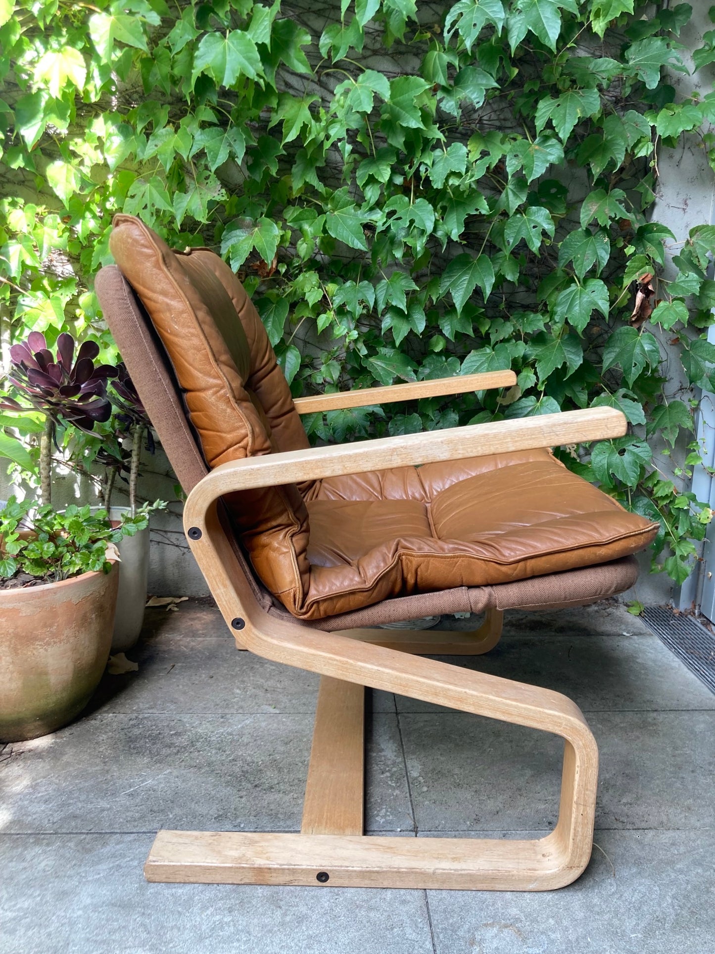 - Ingmar Relling for Westnofa Leather Lounge Chair - Two Available
