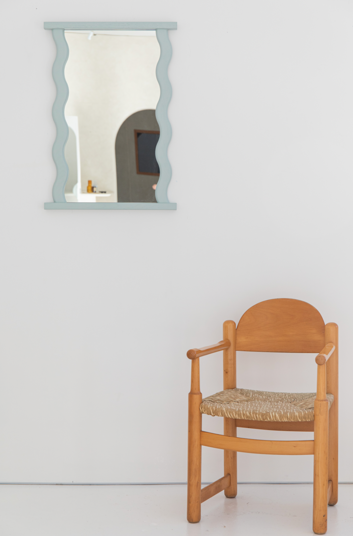 Knot Studio Wavy Wall Mirror MINT GREEN