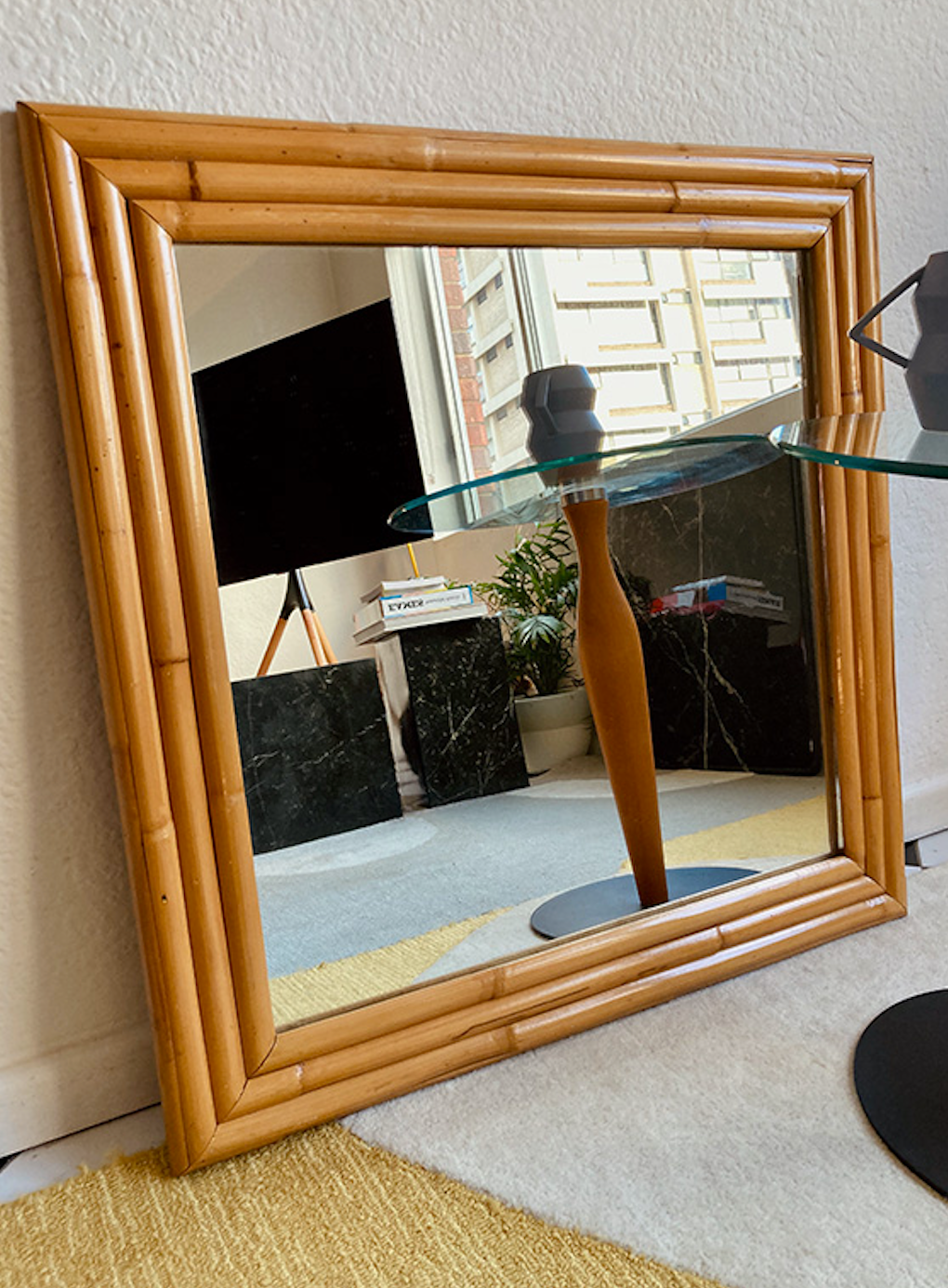 Vintage Bamboo Mirror