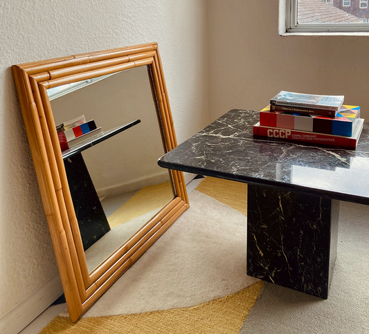 Vintage Bamboo Mirror