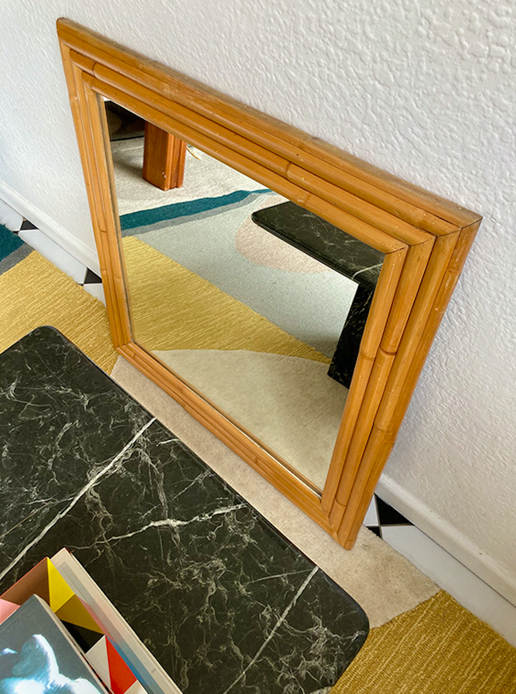 Vintage Bamboo Mirror