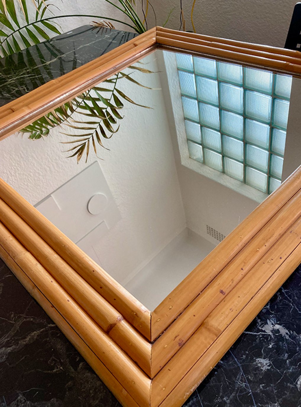 Vintage Bamboo Mirror