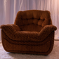 chequered velvet armchairs - Two Available