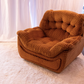 chequered velvet armchairs - Two Available
