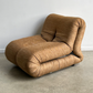 - Claudio Vagnoni for 1P, 'Pagru' Lounge Chair in Original Brow Fabric, 1960s