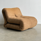 - Claudio Vagnoni for 1P, 'Pagru' Lounge Chair in Original Brow Fabric, 1960s