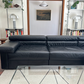 - Black Leather Modular 'Erasmo' Sofa designed by Afra & Tobia Scarpa for B&B Italia