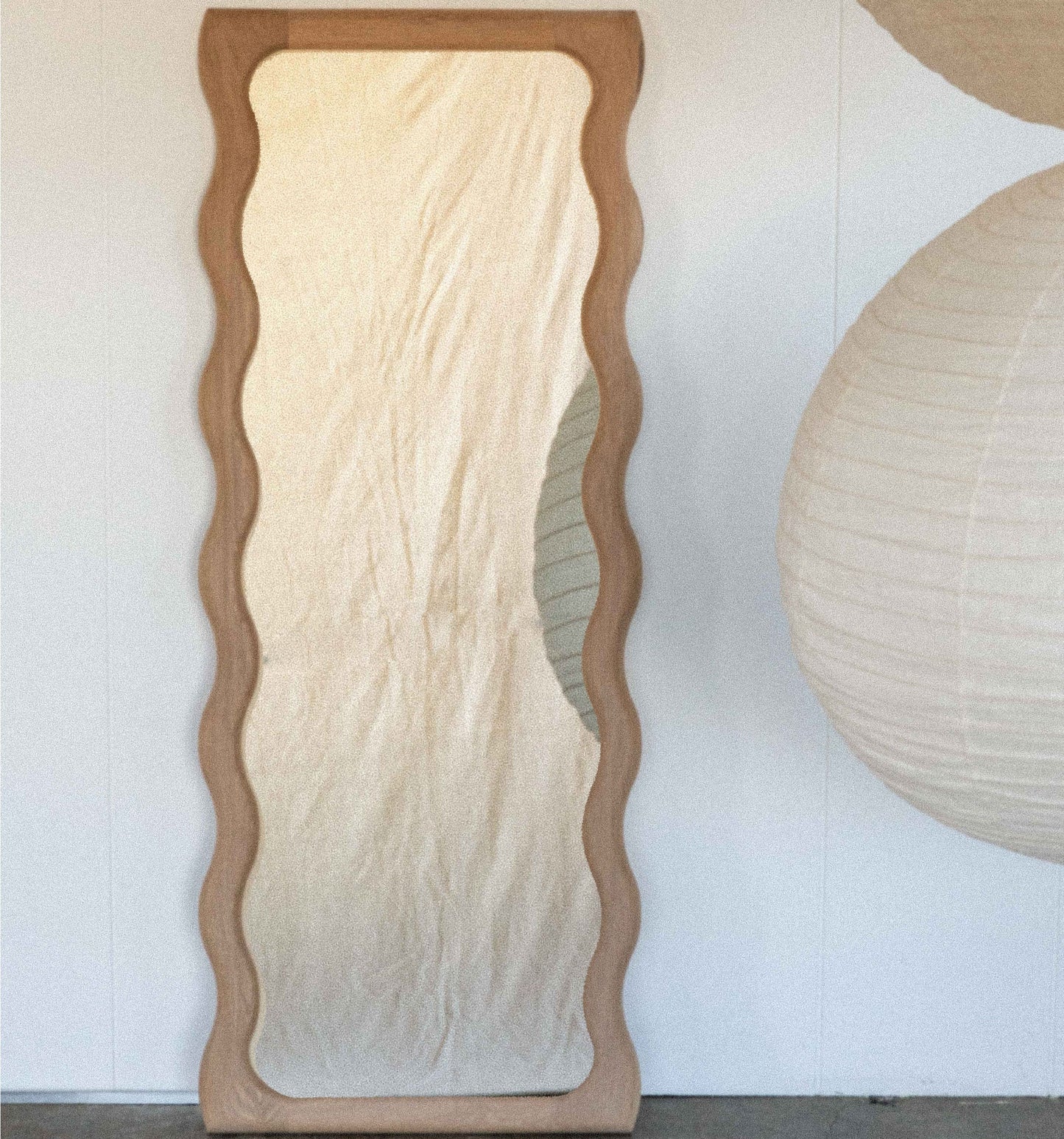 Knot Studio Wavy Floor Mirror OAK