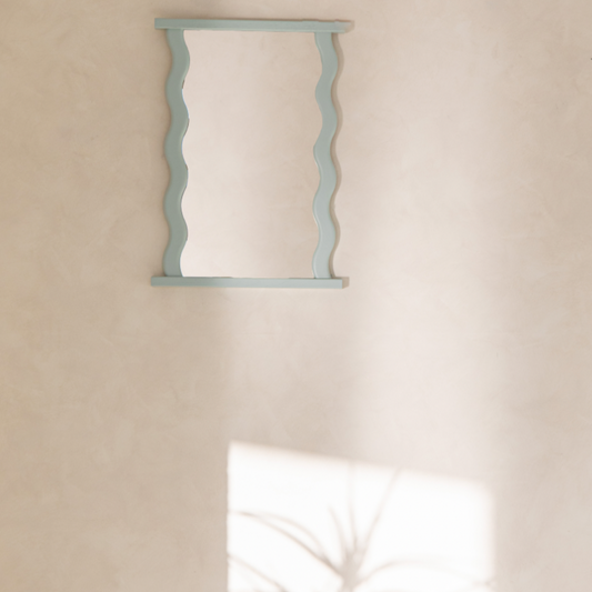 Knot Studio Wavy Wall Mirror MINT GREEN