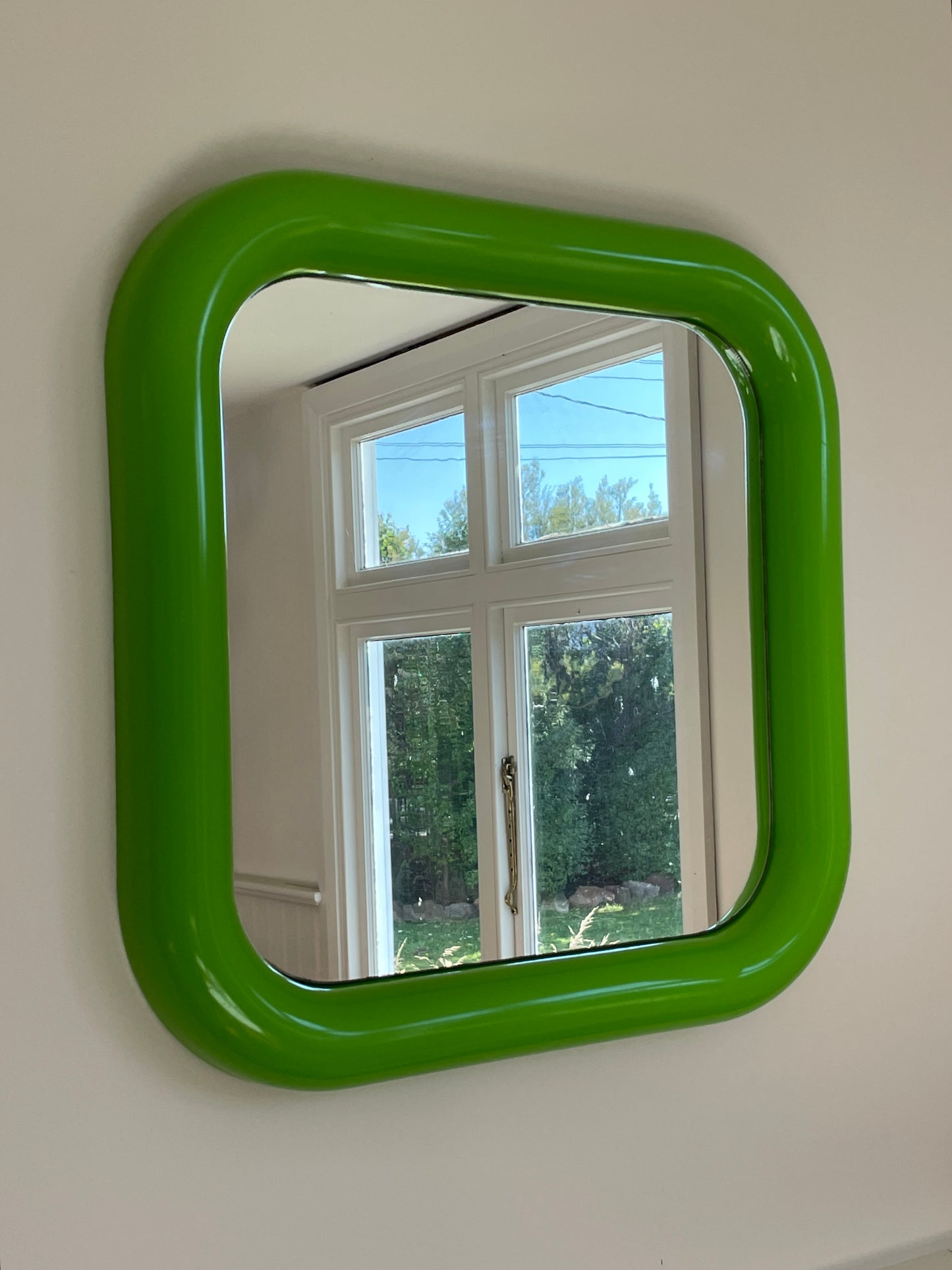 - Square Mod Plastic Mirror - Green