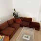 - Vintage Chiswell Six Piece Velvet Modular Sofa