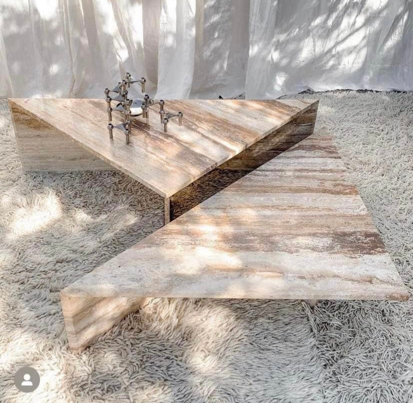 Travertine Split Level Coffee Table
