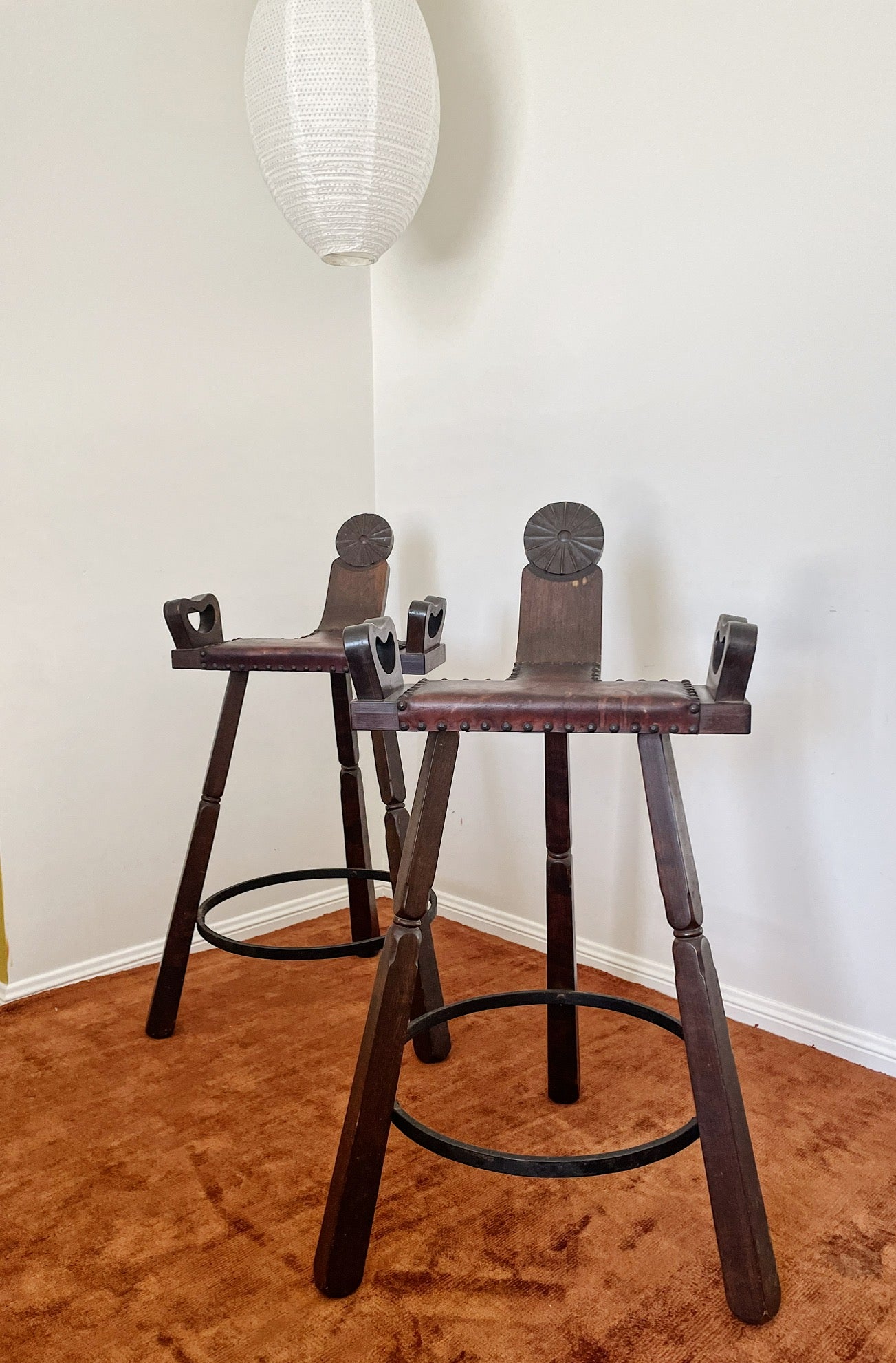 - Vintage Marbella Stools - Two Available