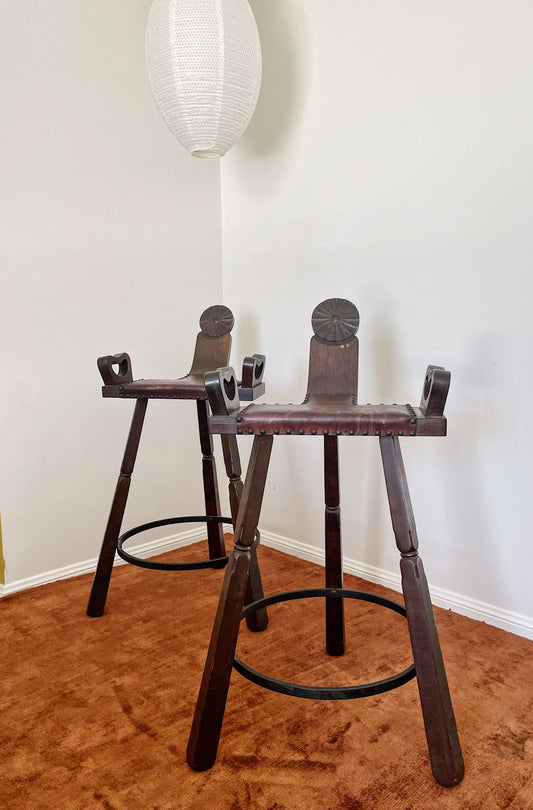 - Vintage Marbella Stools - Two Available
