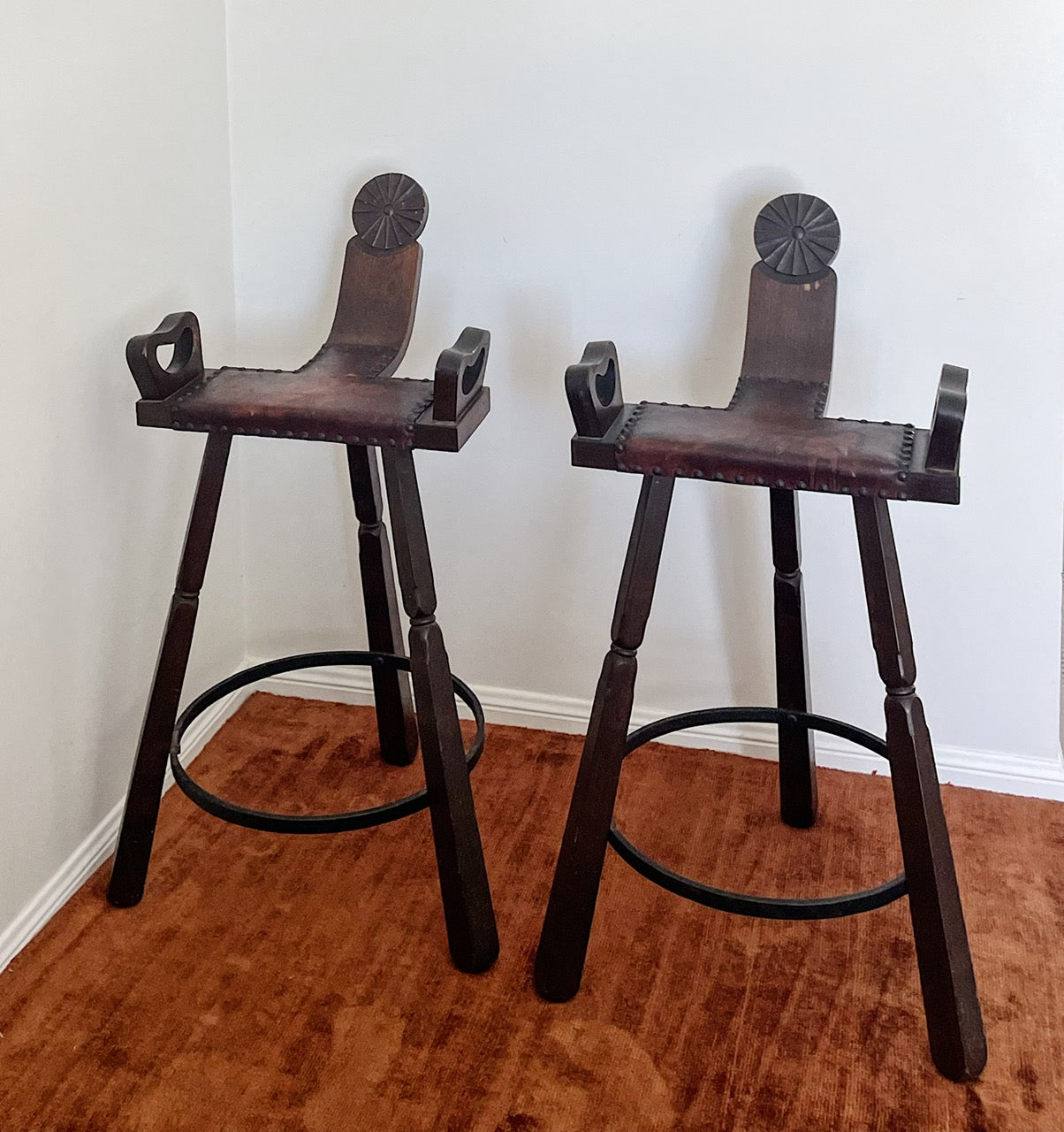 - Vintage Marbella Stools - Two Available