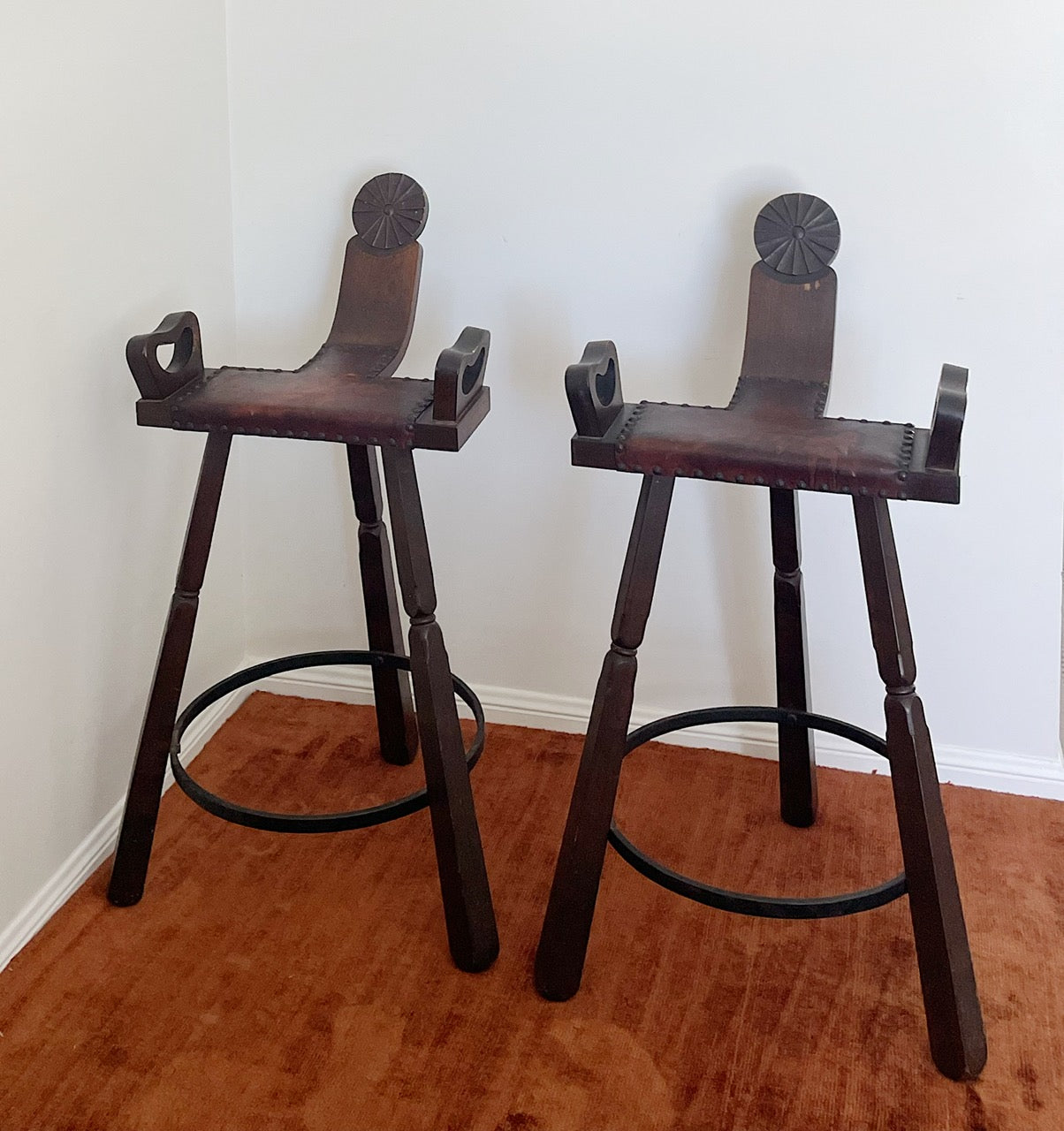 - Vintage Marbella Stools - Two Available