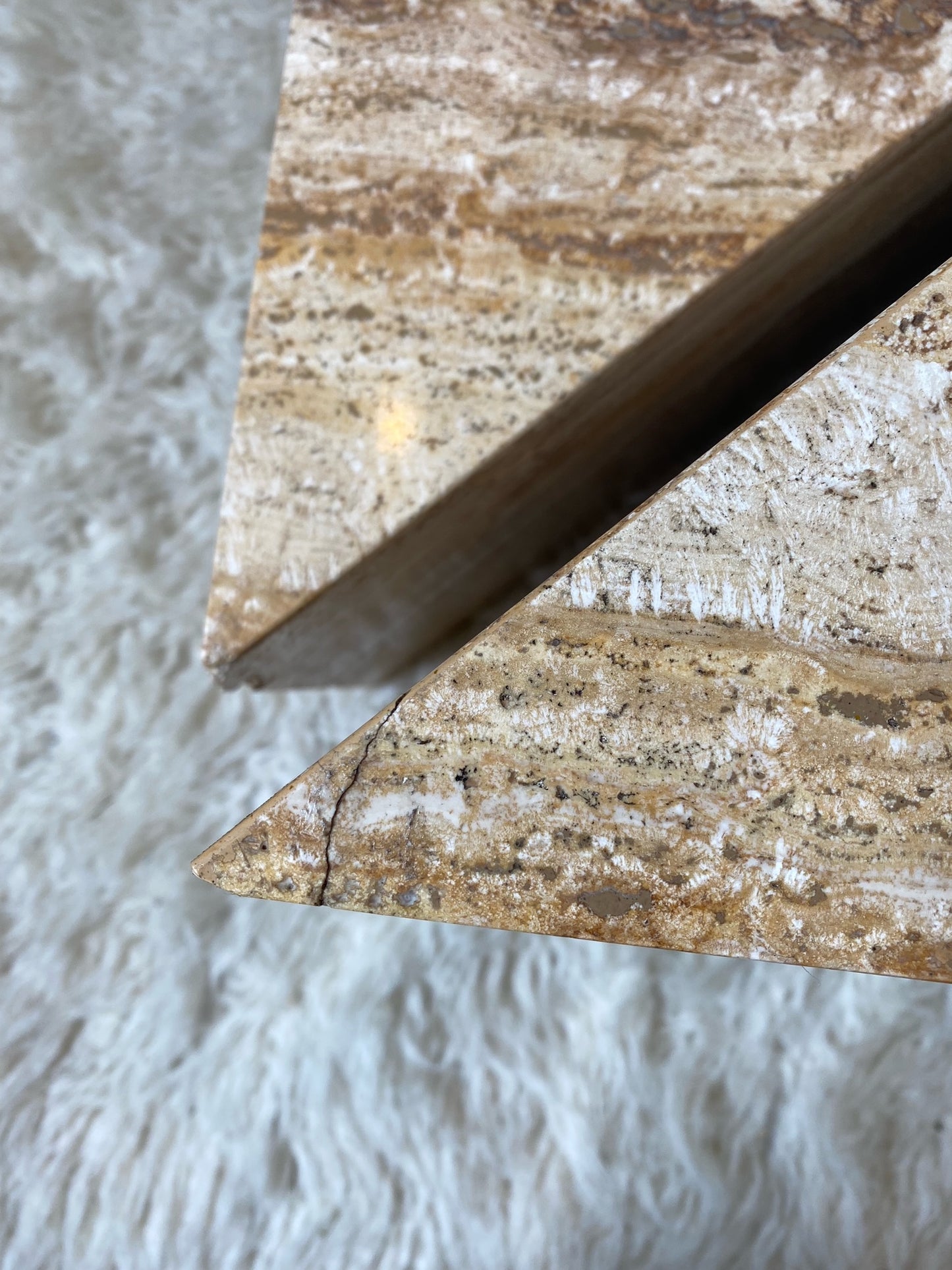 Travertine Split Level Coffee Table