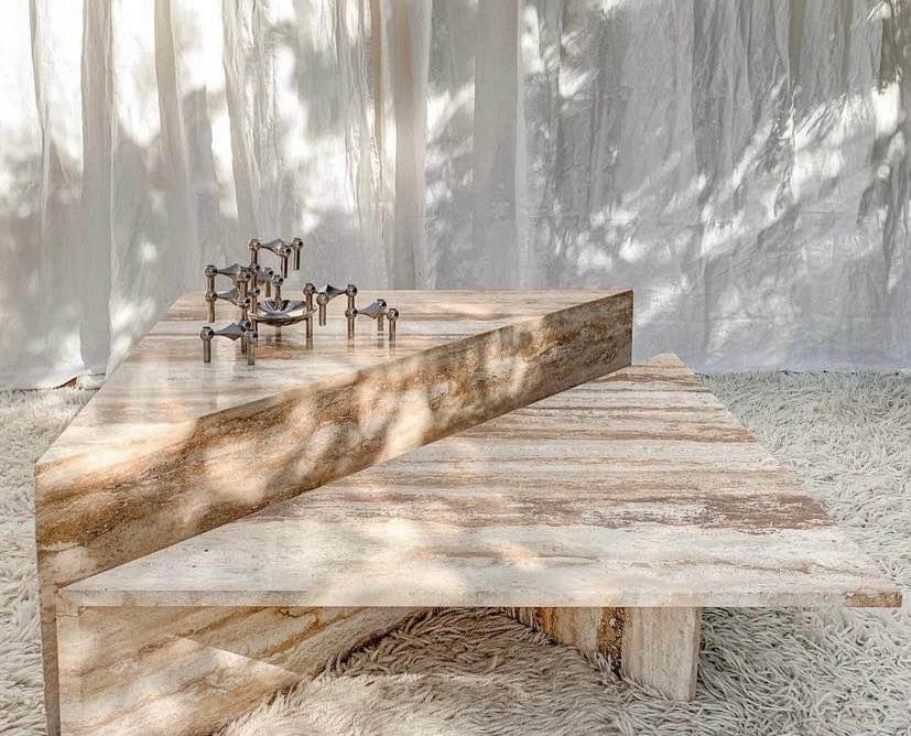 Travertine Split Level Coffee Table