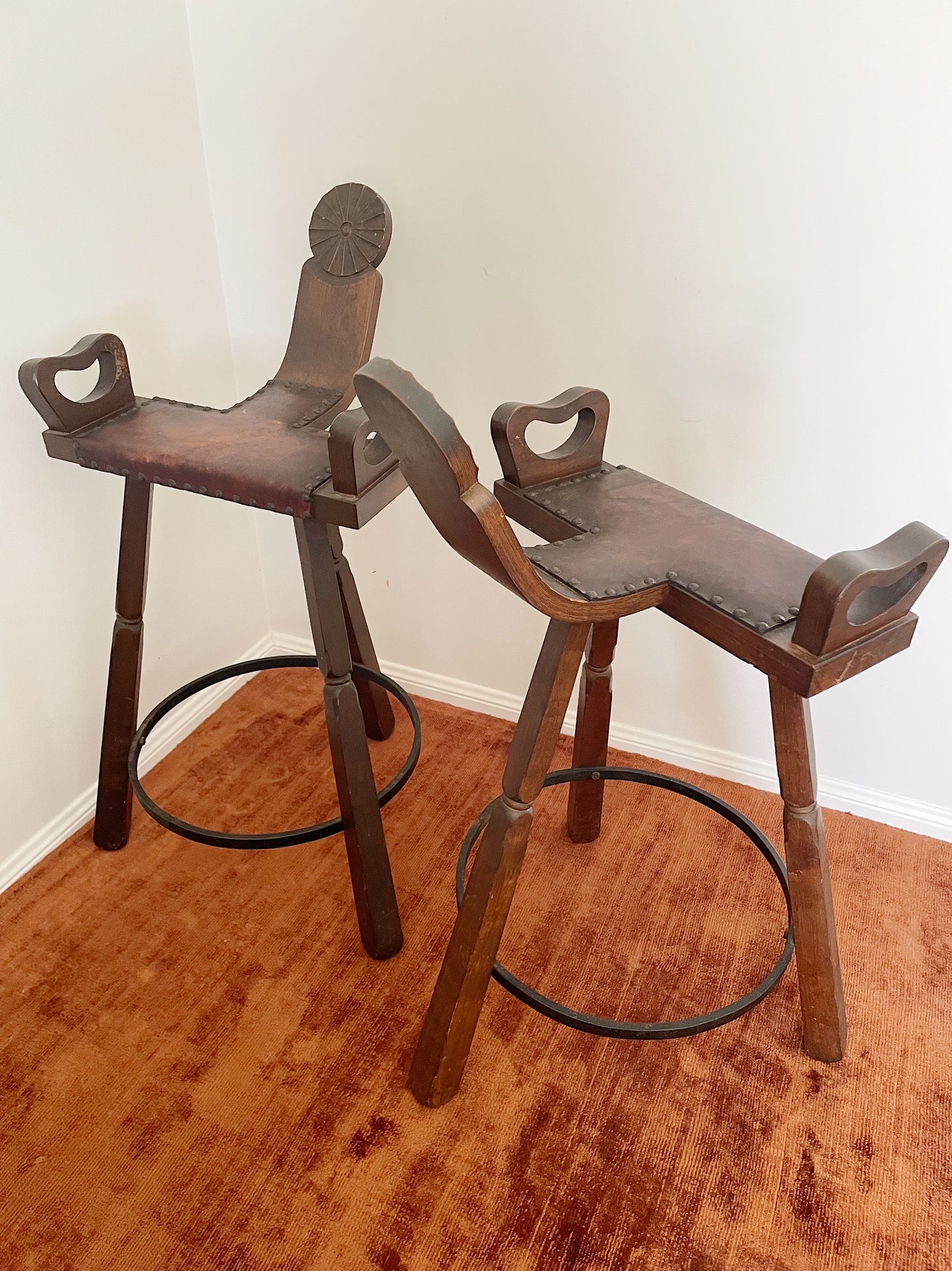 - Vintage Marbella Stools - Two Available