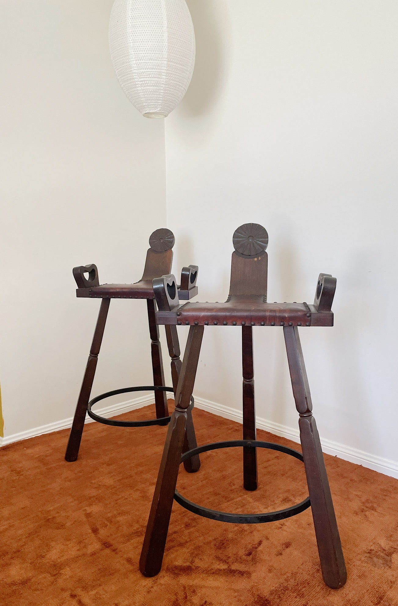- Vintage Marbella Stools - Two Available