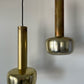 Set of Two 1950's Brass Pendants by Vilhelm Lauritzen for Louis Poulsen - Denmark