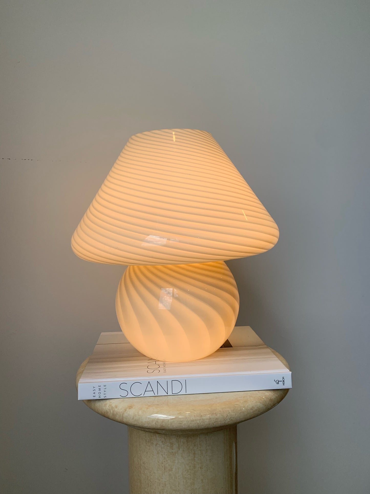 - Vintage Mushroom Murano Lamps - Two Available