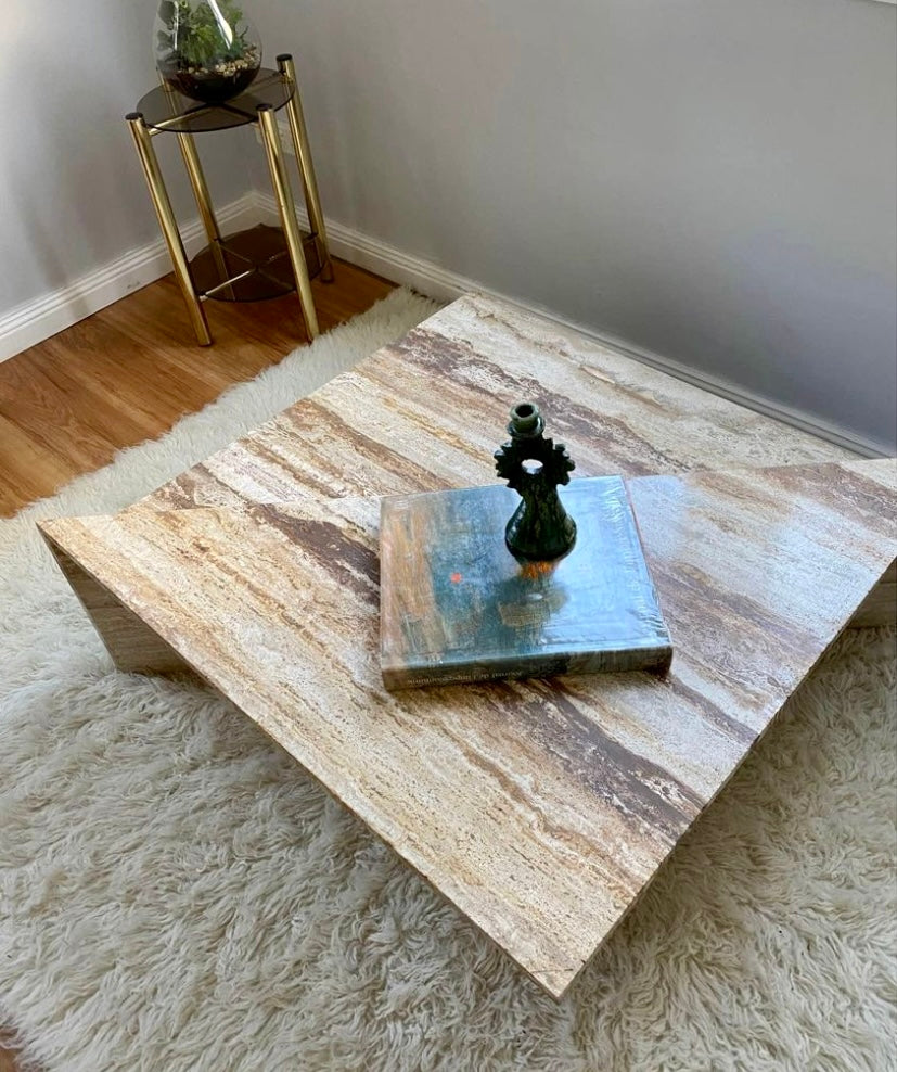 Travertine Split Level Coffee Table