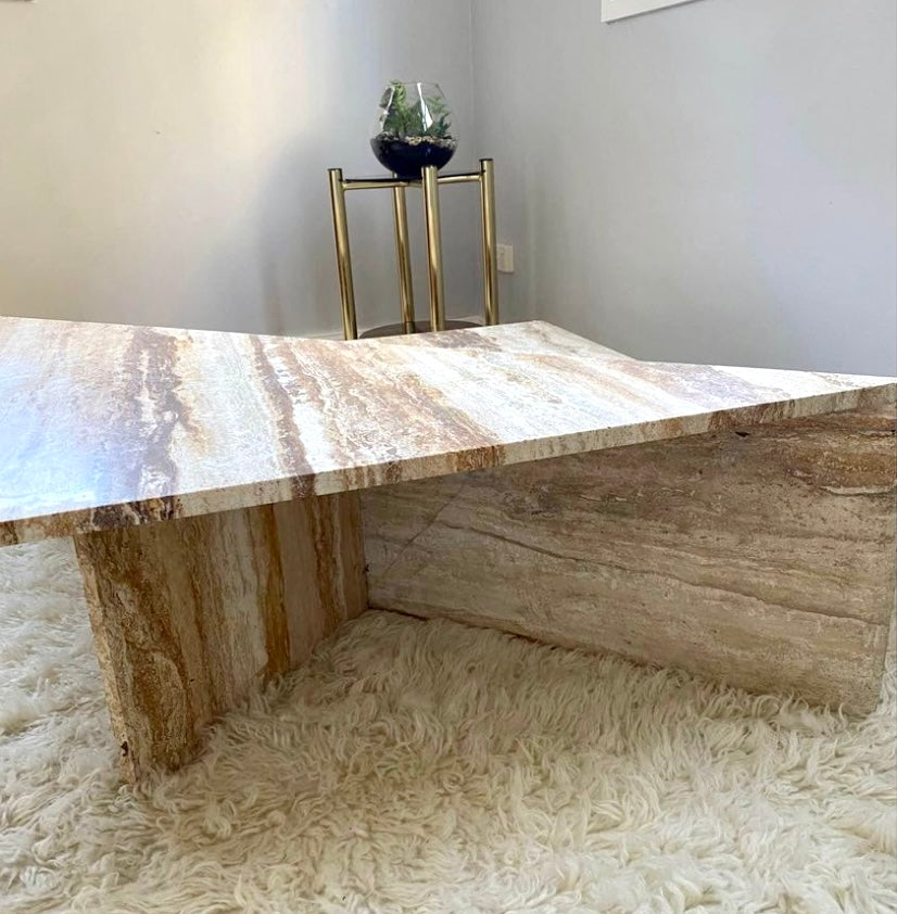 Travertine Split Level Coffee Table
