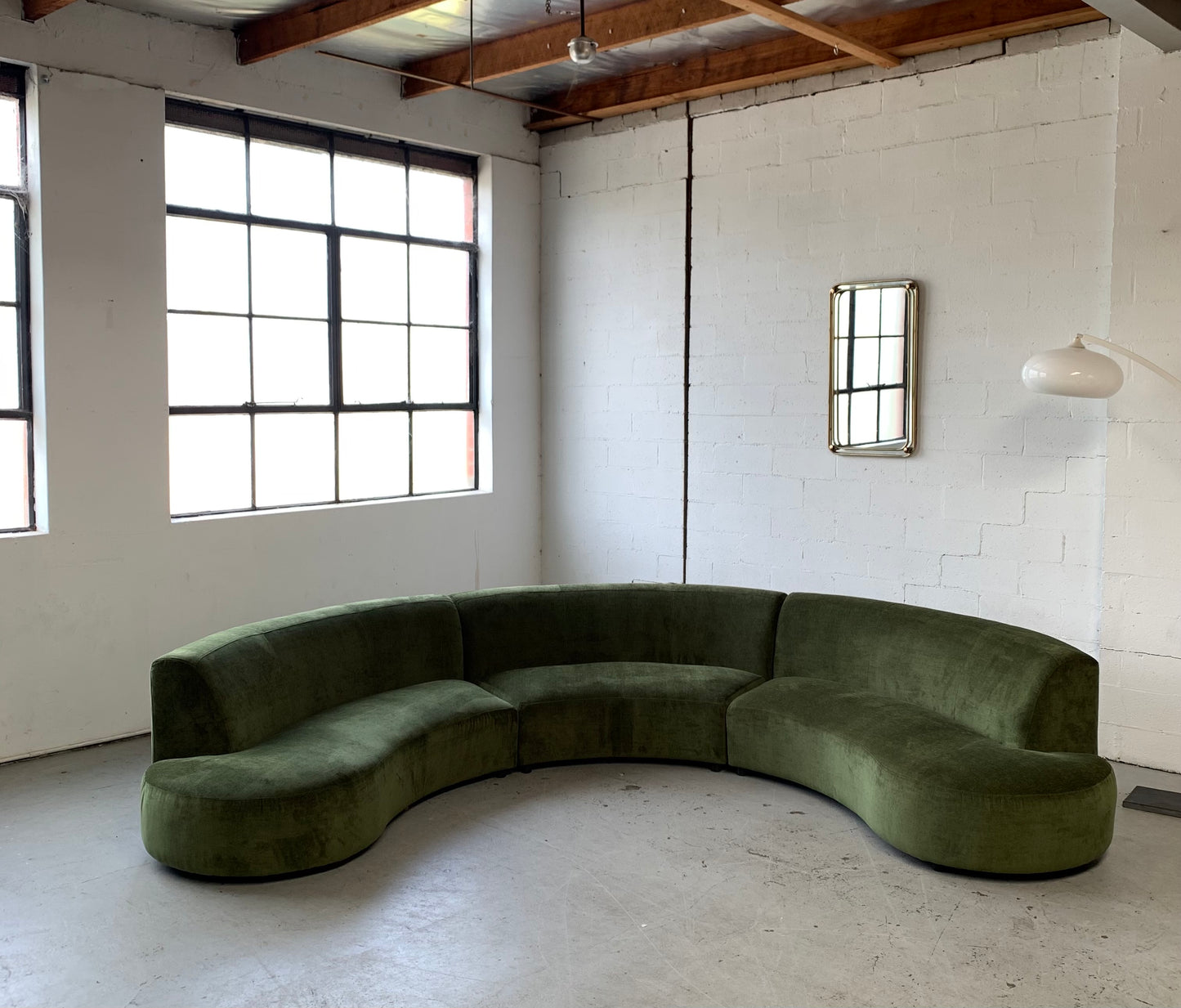 Bespoke Velvet Modular in Deep Botanical Green
