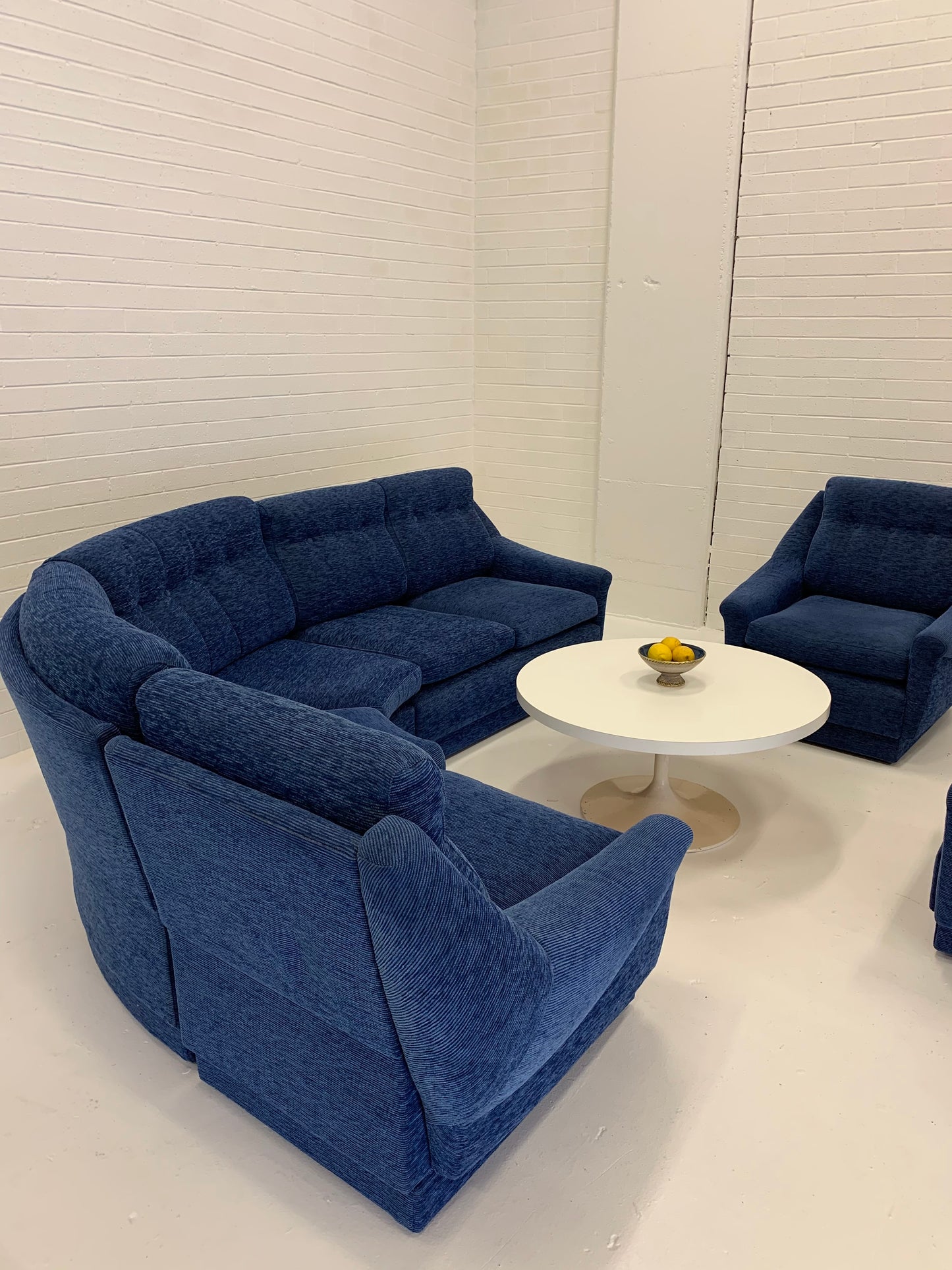 Vintage Modular Curved Sofa by Parker
