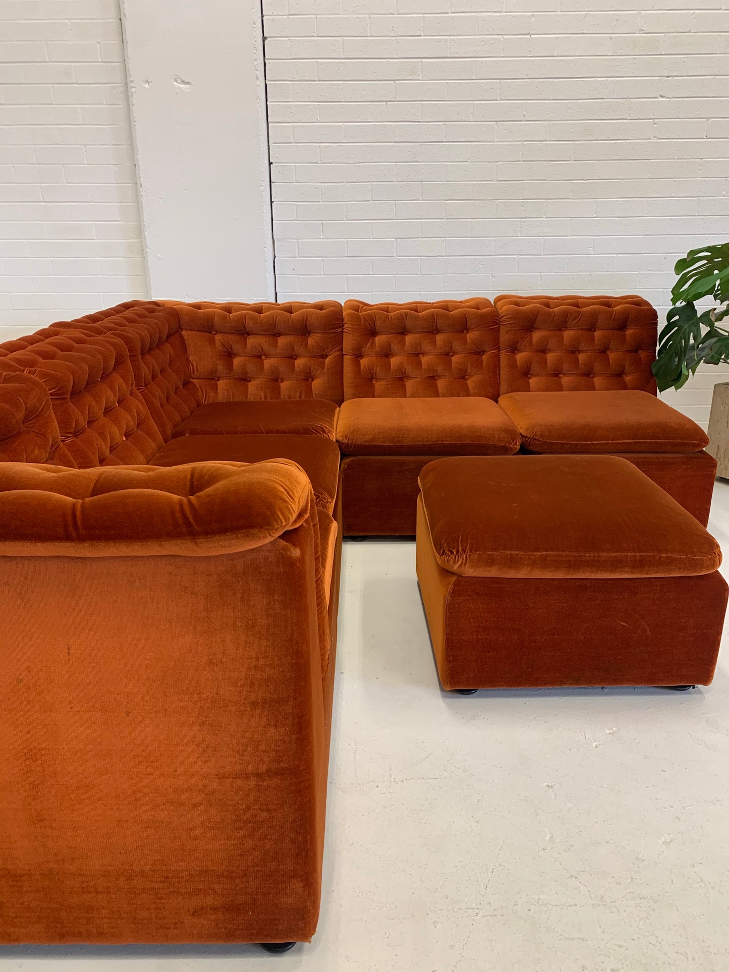 Vintage FLER Velvet Modular Sofa