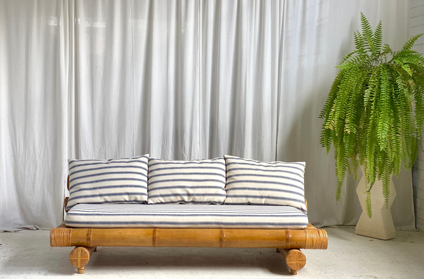 Vintage Bamboo Sofa Daybed